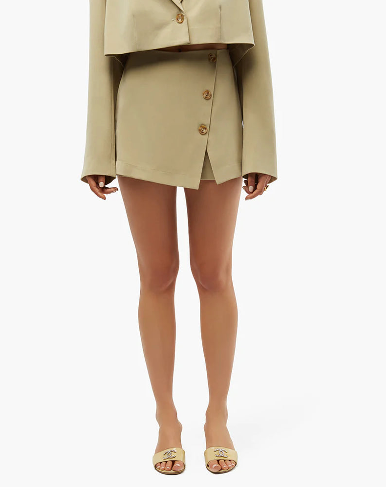Faux Wrap Mini Skort