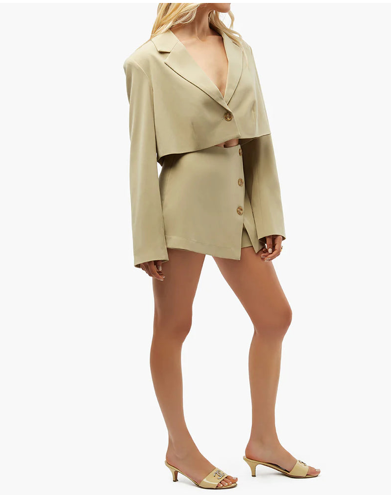 Faux Wrap Mini Skort