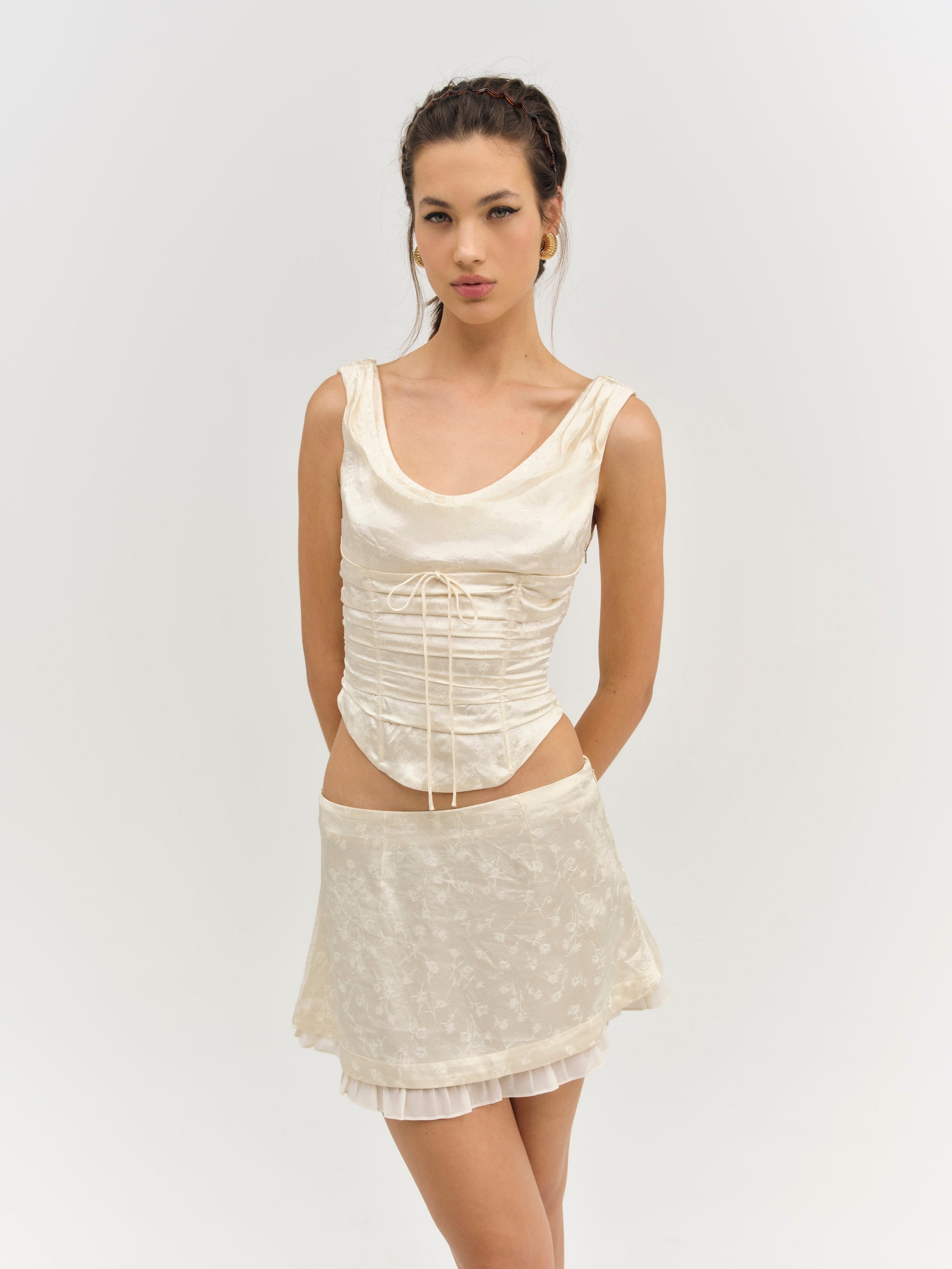 Carla Jacquard Mini Skirt