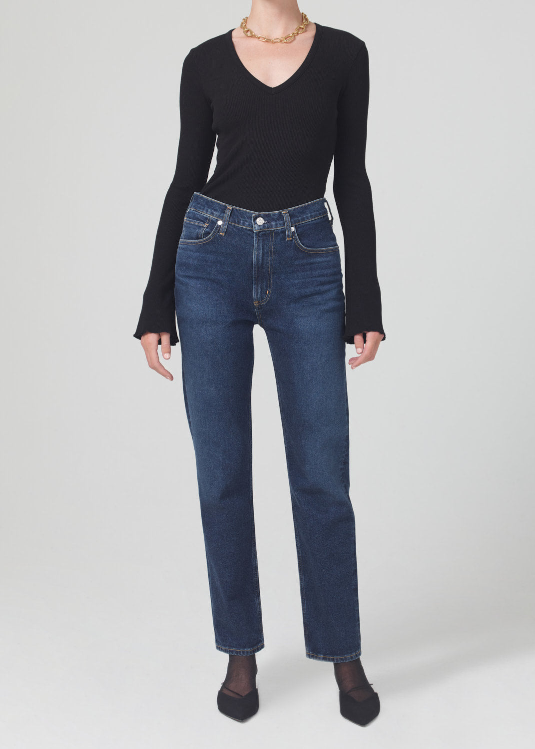 Daphne High Rise Stovepipe Jean