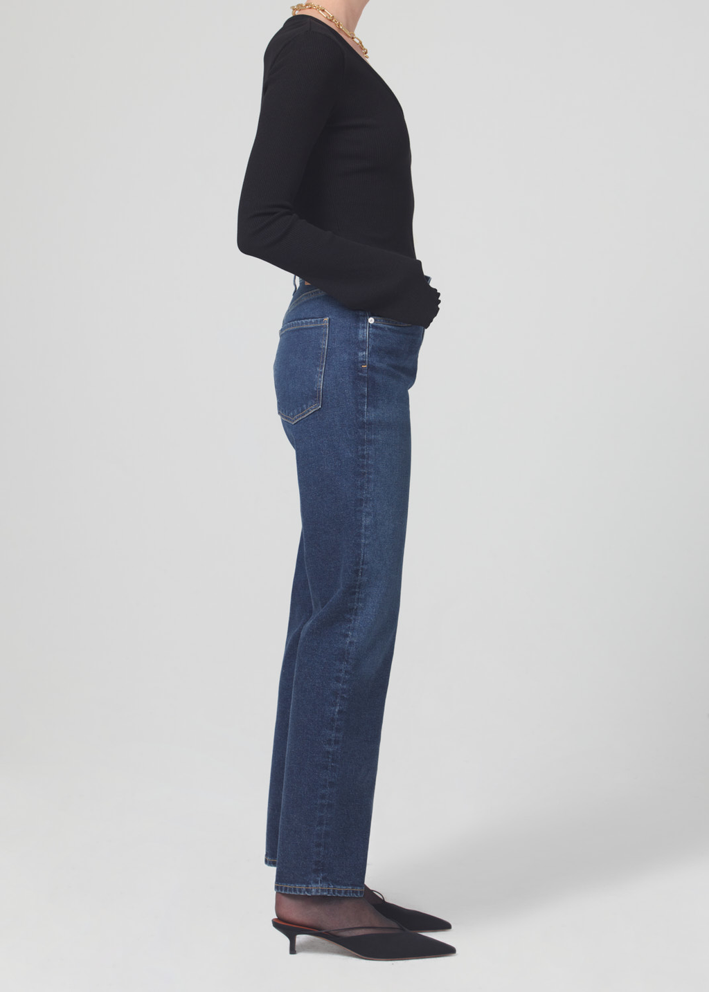 Daphne High Rise Stovepipe Jean