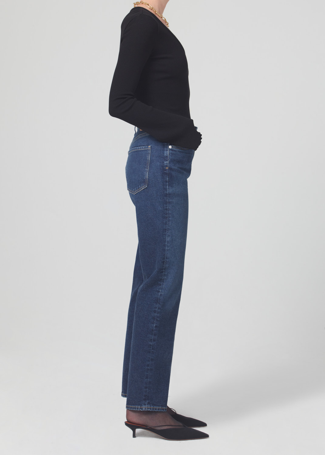 Daphne High Rise Stovepipe Jean