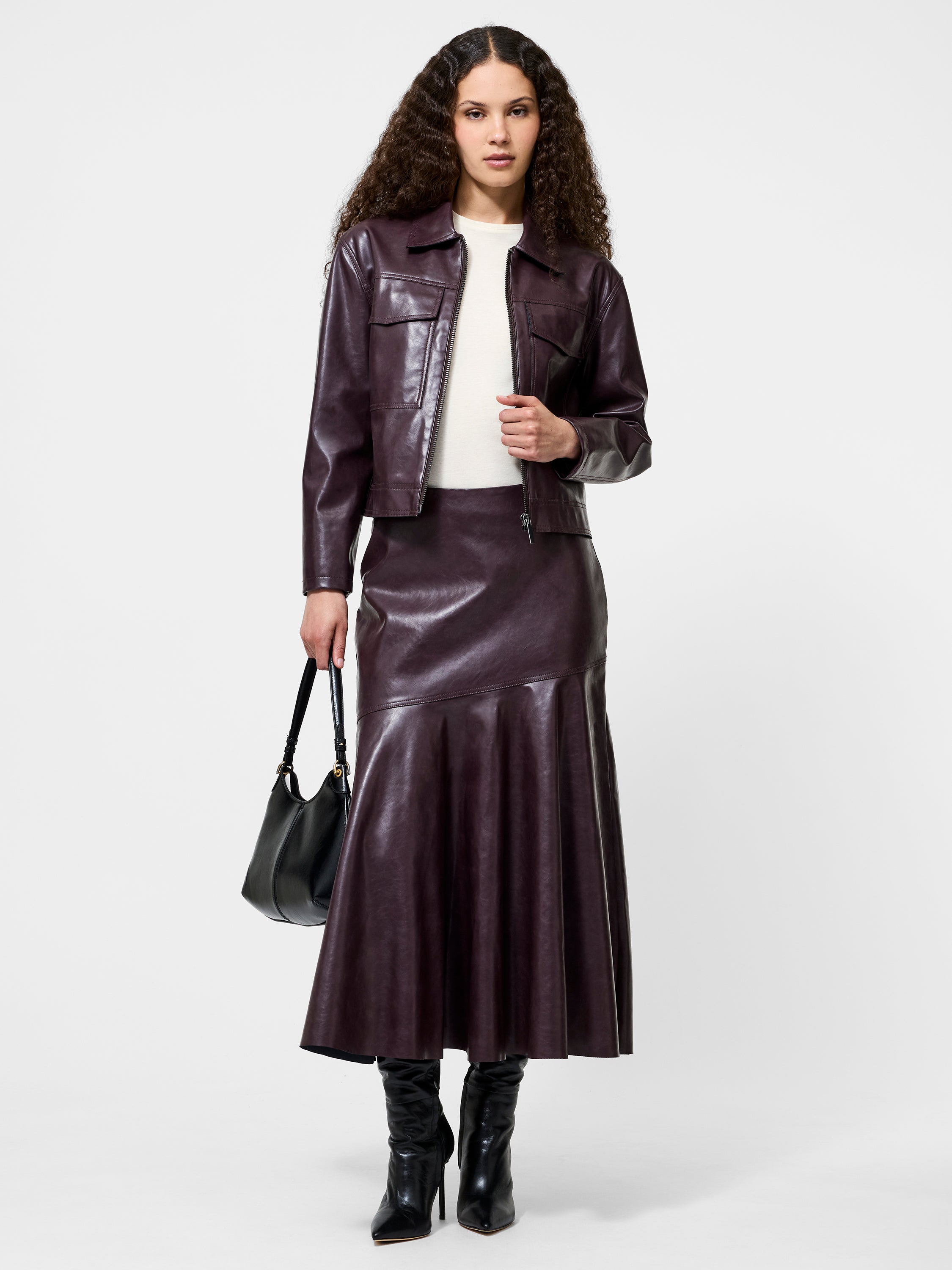 Kayleigh Fluted Midi Skirt