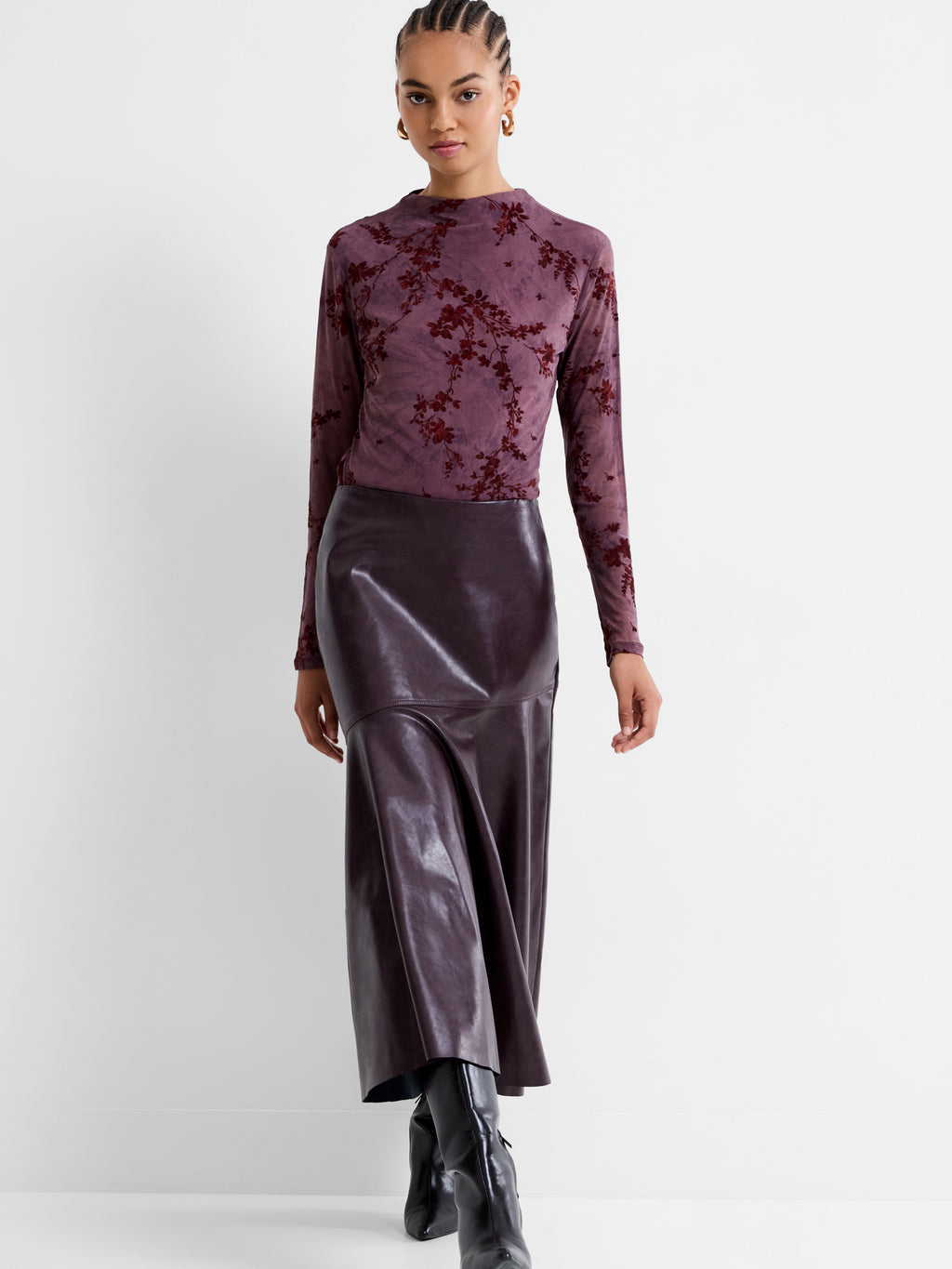 Kayleigh Fluted Midi Skirt