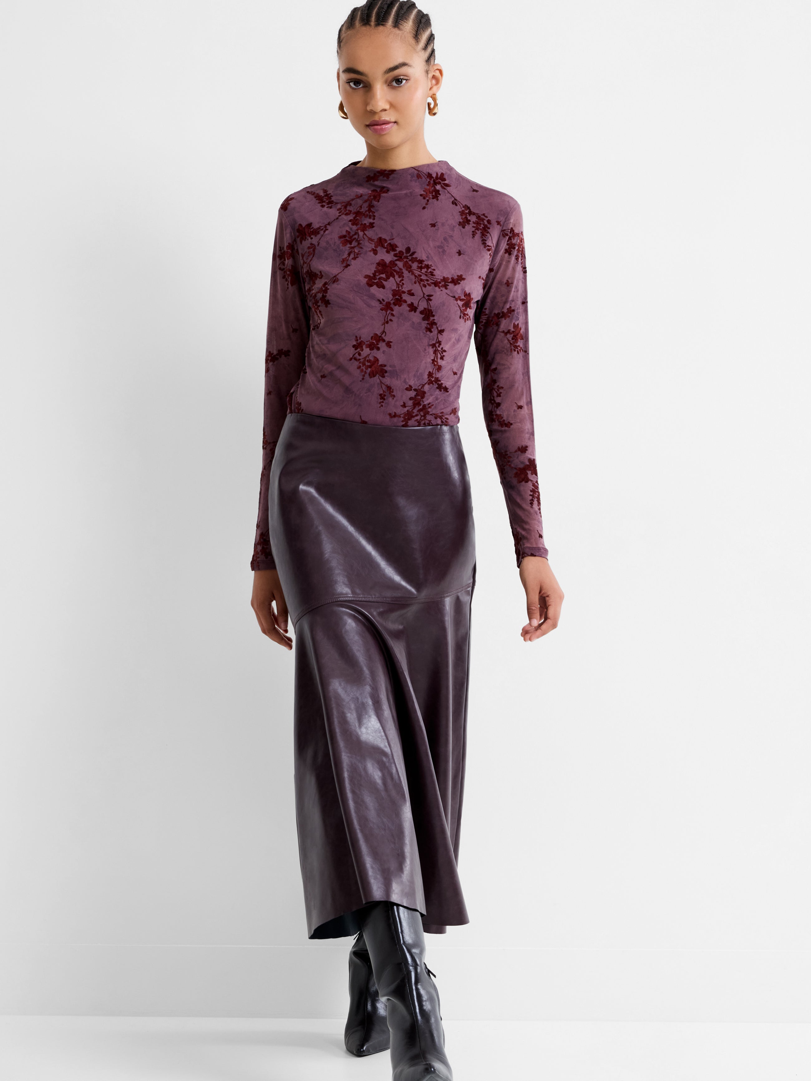 Kayleigh Fluted Midi Skirt