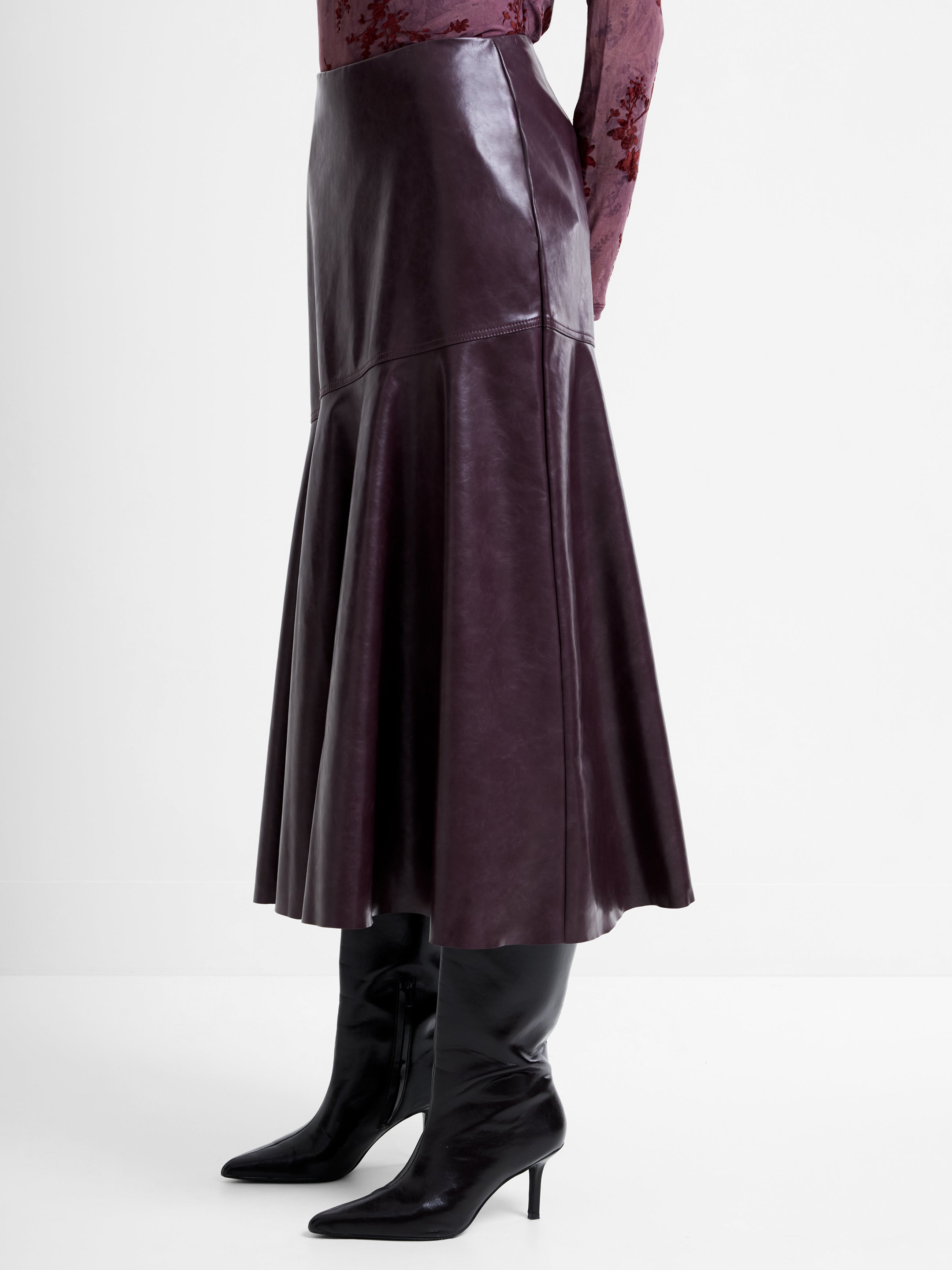 Kayleigh Fluted Midi Skirt