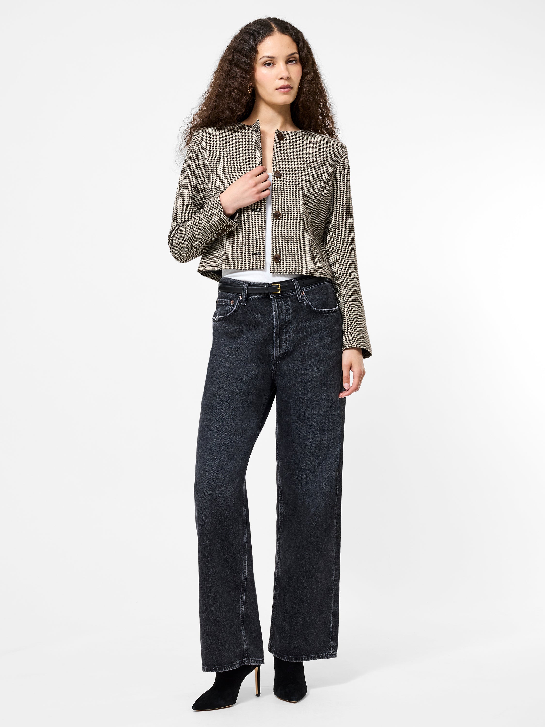 Houndstooth Wool Jacket