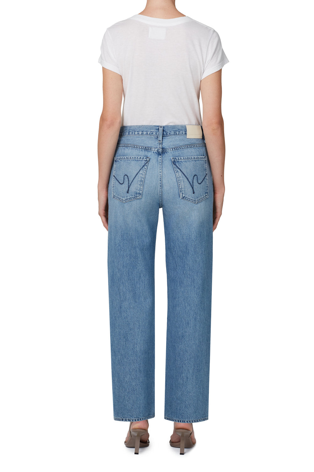 Annina Trouser Jean in medium to light indigo wash